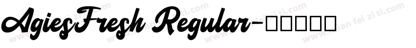AgiesFresh Regular字体转换